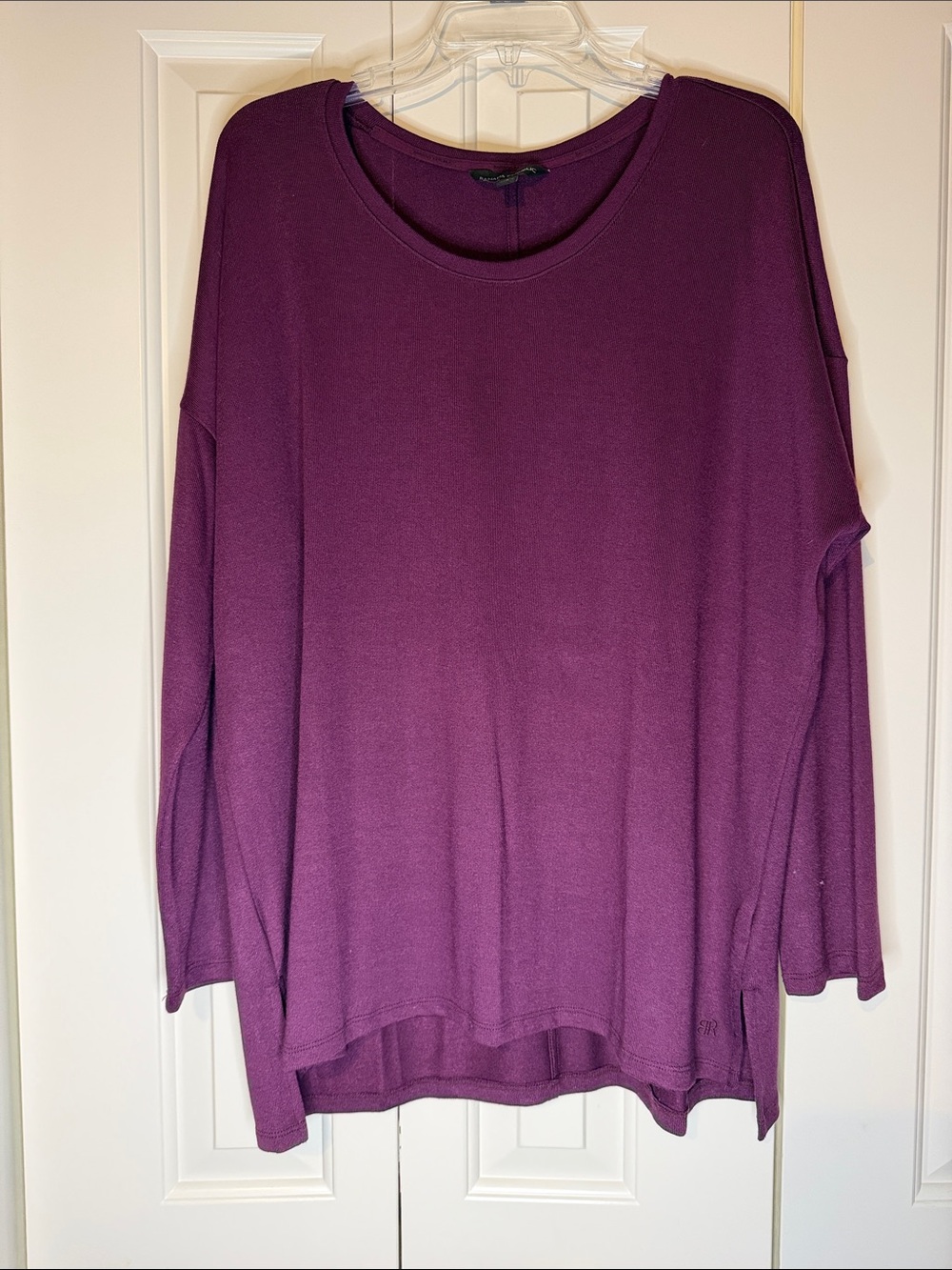 Banana Republic Factory Oversized Crewneck Long Sleeve - Plum